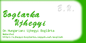 boglarka ujhegyi business card